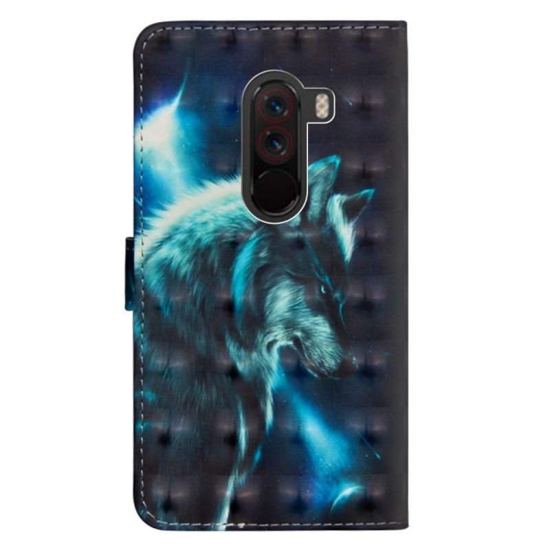 Lederhüllen Xiaomi Pocophone F1 Majestätischer Wolf