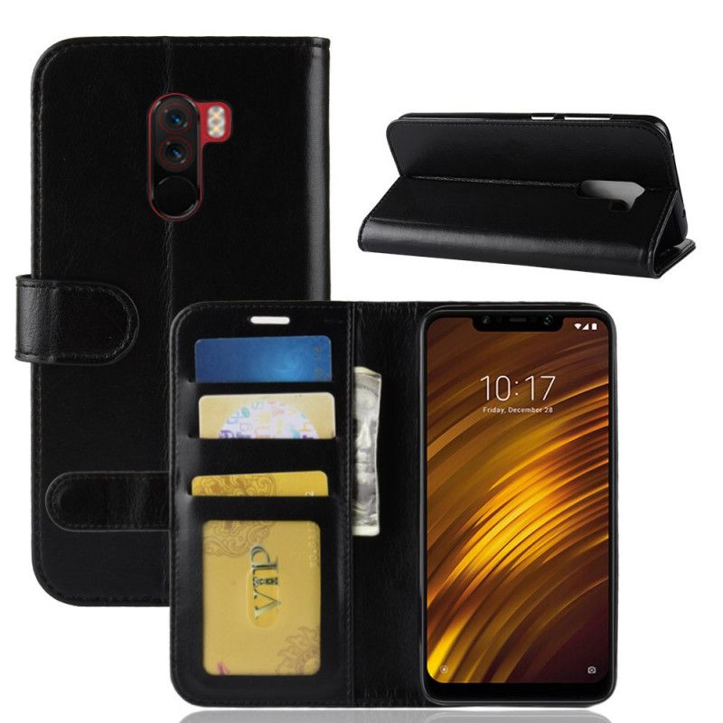 Lederhüllen Xiaomi Pocophone F1 Schwarz Ultra-Kunstleder