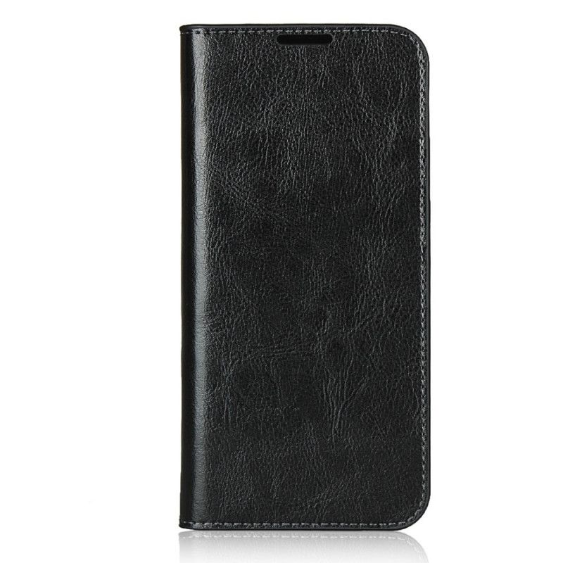 Flip Case Xiaomi Mi 10 Lite Schwarz Echtes Leder