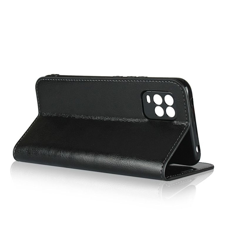 Flip Case Xiaomi Mi 10 Lite Schwarz Echtes Leder