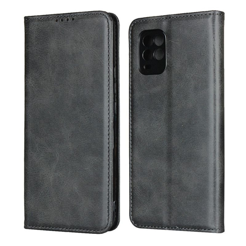 Flip Case Xiaomi Mi 10 Lite Schwarz Elegantes Spaltleder