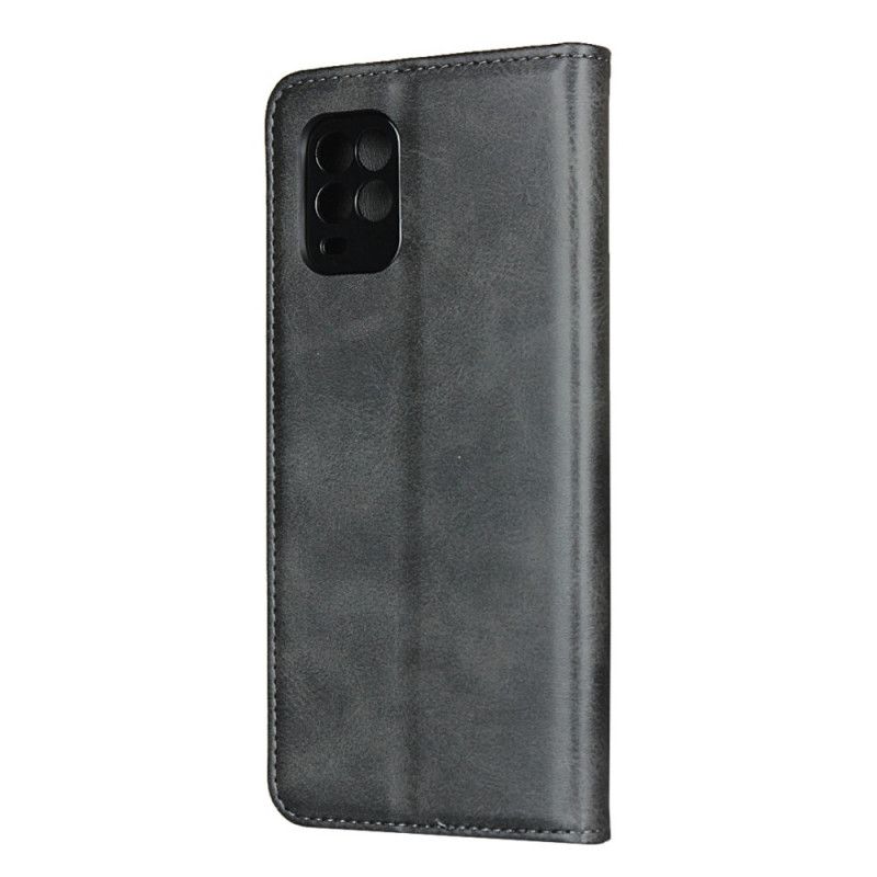 Flip Case Xiaomi Mi 10 Lite Schwarz Elegantes Spaltleder