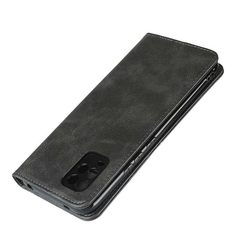 Flip Case Xiaomi Mi 10 Lite Schwarz Elegantes Spaltleder