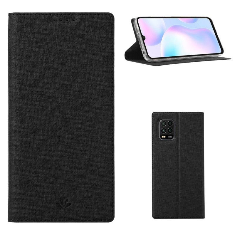 Flip Case Xiaomi Mi 10 Lite Schwarz Texturiertes Vili Dmx