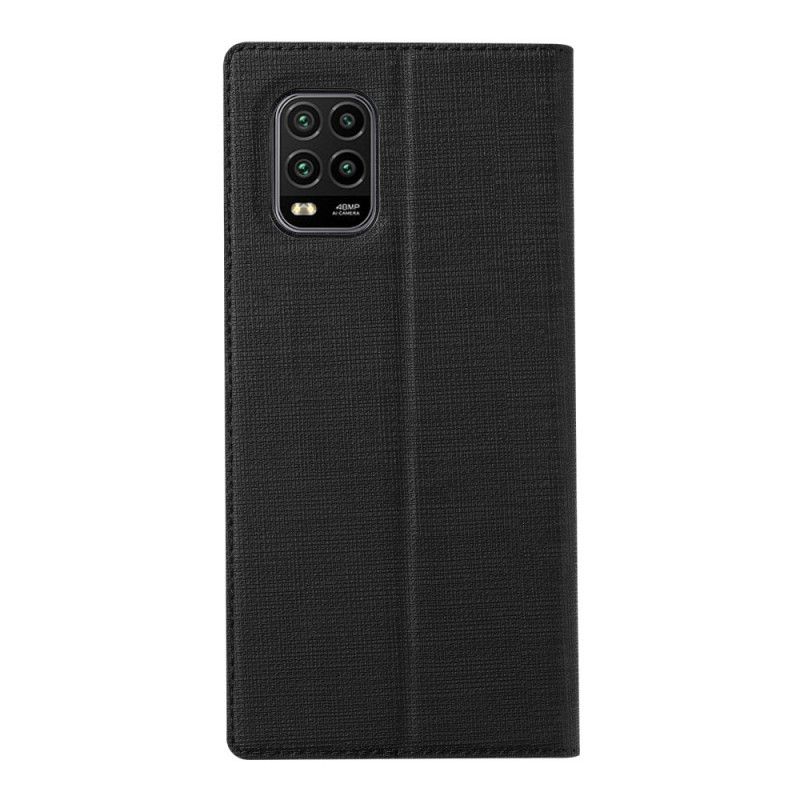 Flip Case Xiaomi Mi 10 Lite Schwarz Texturiertes Vili Dmx