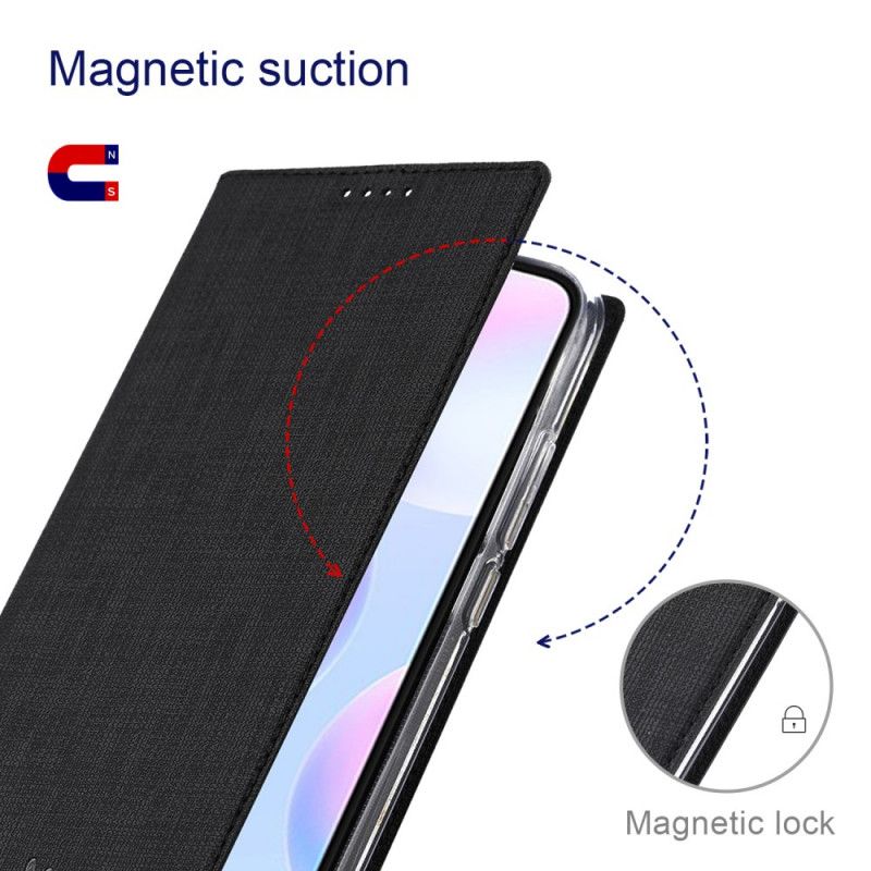 Flip Case Xiaomi Mi 10 Lite Schwarz Texturiertes Vili Dmx