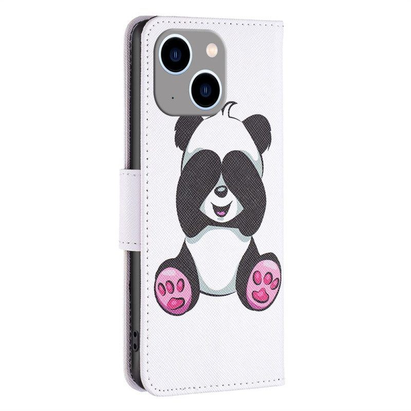 Flip Case Für iPhone 14 Plus Panda-spaß