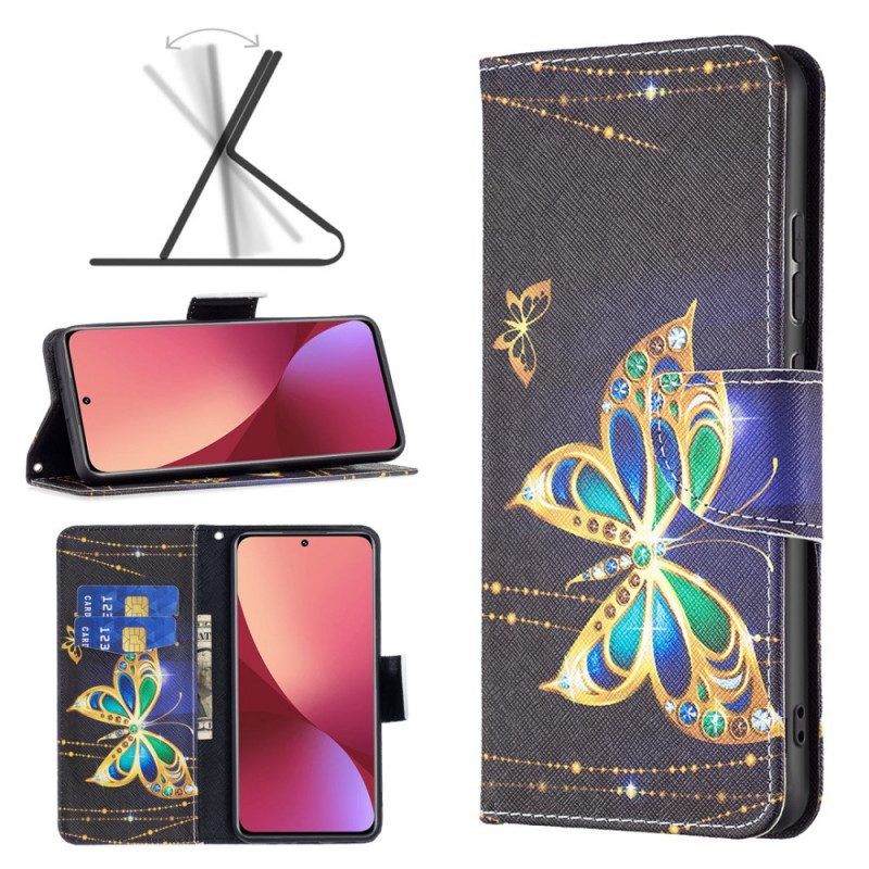 Flip Case Für Xiaomi 12 / 12X Kostbare Schmetterlinge