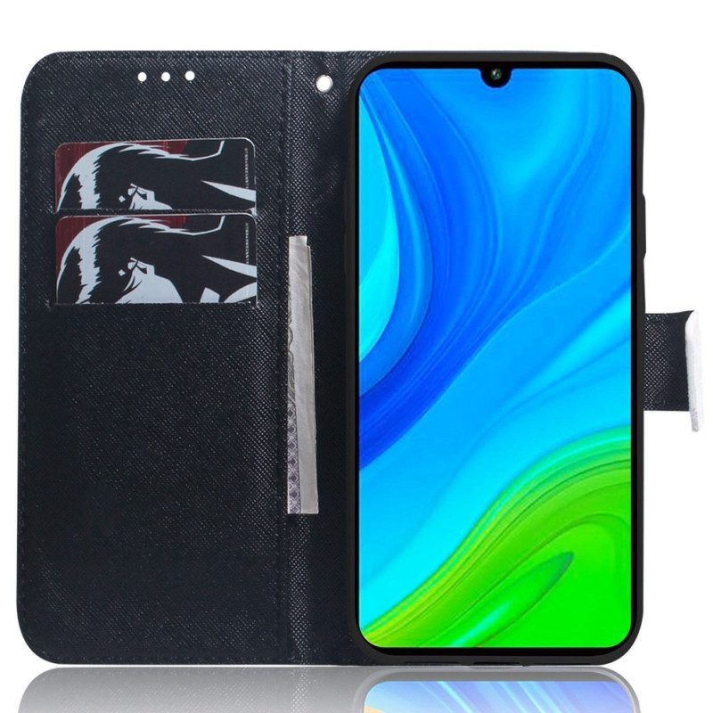 Flip Case Für Xiaomi 12 / 12X Mit Kordel Wütender Panda Mit Schlüsselband