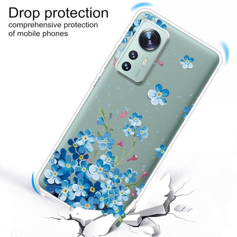 Handyhülle Für Xiaomi 12 / 12X Strauß Blauer Blumen