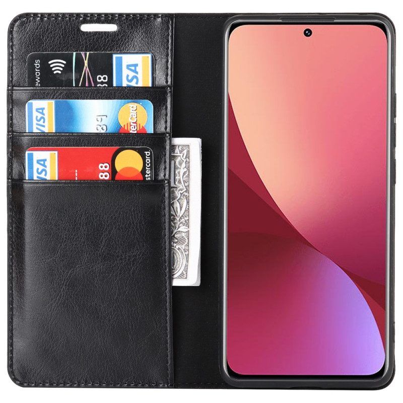 Schutzhülle Für Xiaomi 12 / 12X Flip Case Echtes Leder