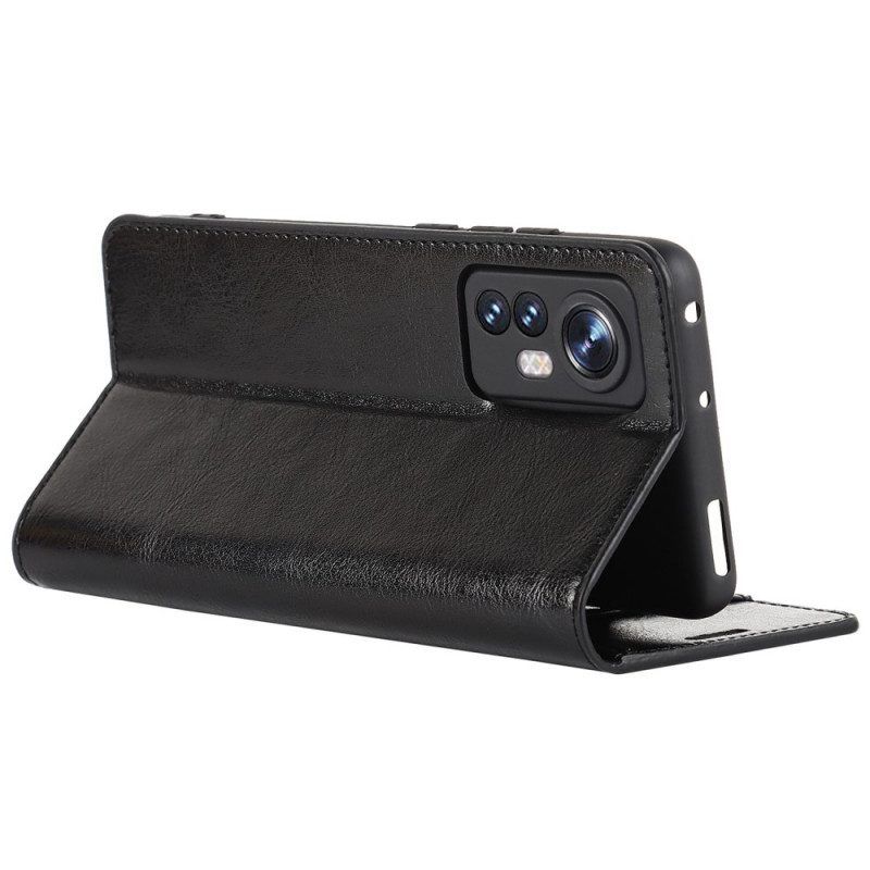 Schutzhülle Für Xiaomi 12 / 12X Flip Case Echtes Leder