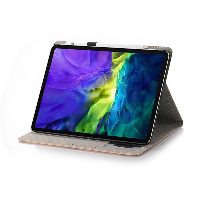 Case iPad Pro 12.9" (2018) (2020) Dunkelbraun Handyhülle Weltkartenfall