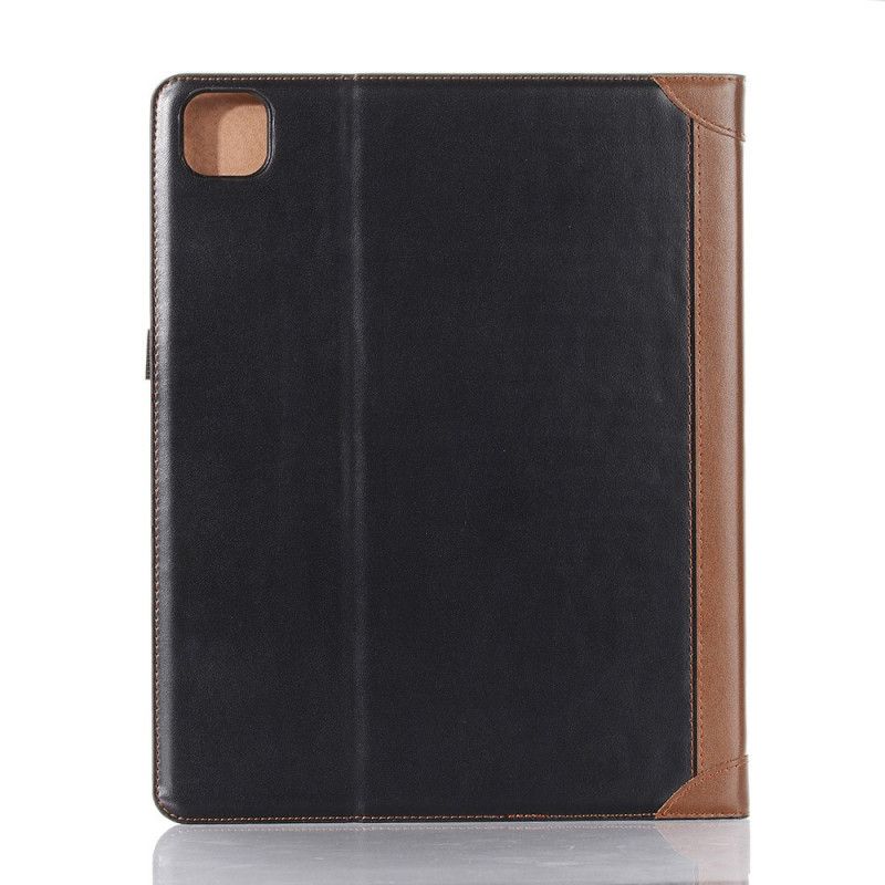 Case iPad Pro 12.9" (2018) (2020) Schwarz Matte Ledertasche