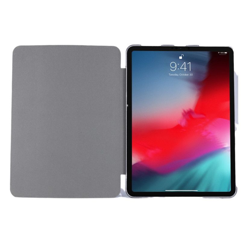 Smart Case iPad Pro 12.9" (2018) (2020) Schwarz Kunstleder Seidenstruktur