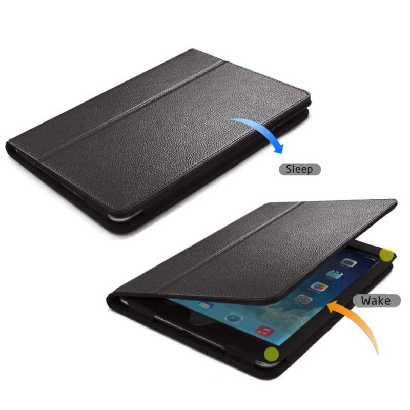 Smart Case iPad Pro 12.9" (2018) (2020) Schwarz Litschi-Oberfläche