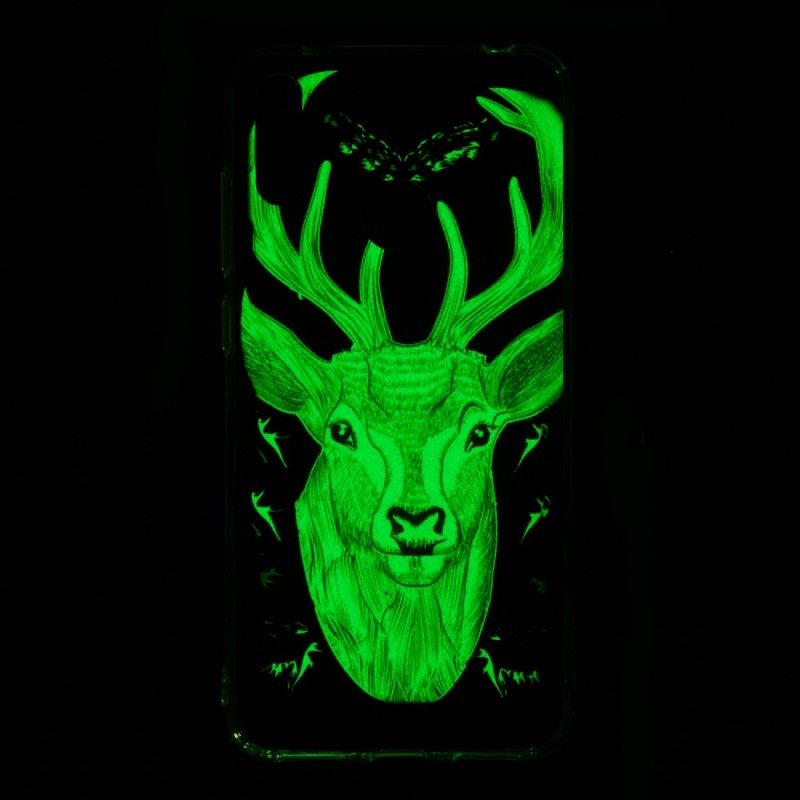 Hülle Huawei Y7 2019 Majestätischer Fluoreszierender Hirsch