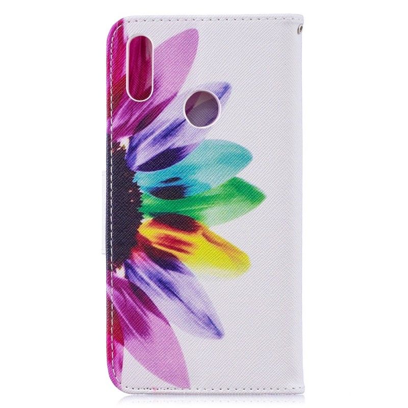 Lederhüllen Huawei Y7 2019 Aquarellblume