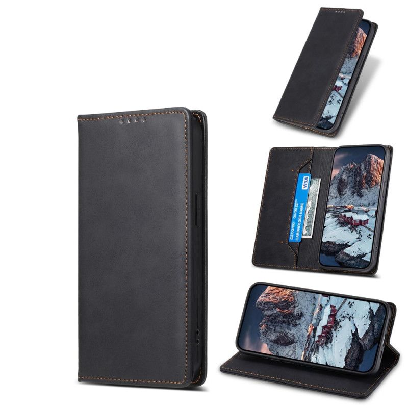 Flip Case Für Xiaomi Redmi Note 13 4g Klassischer Ledereffekt