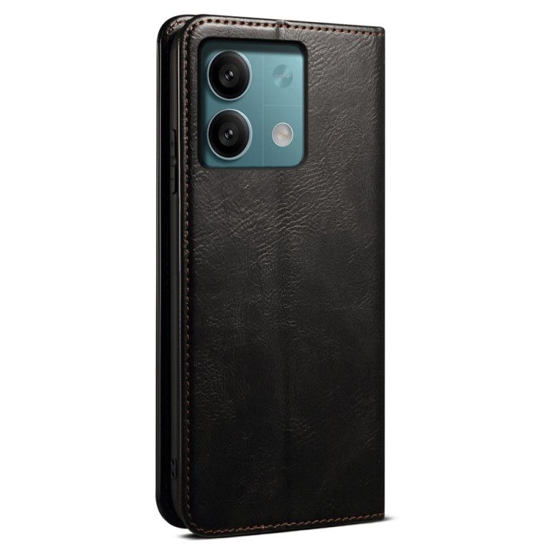 Flip Case Xiaomi Redmi Note 13 4g Handyhülle Gewachstes Kunstleder