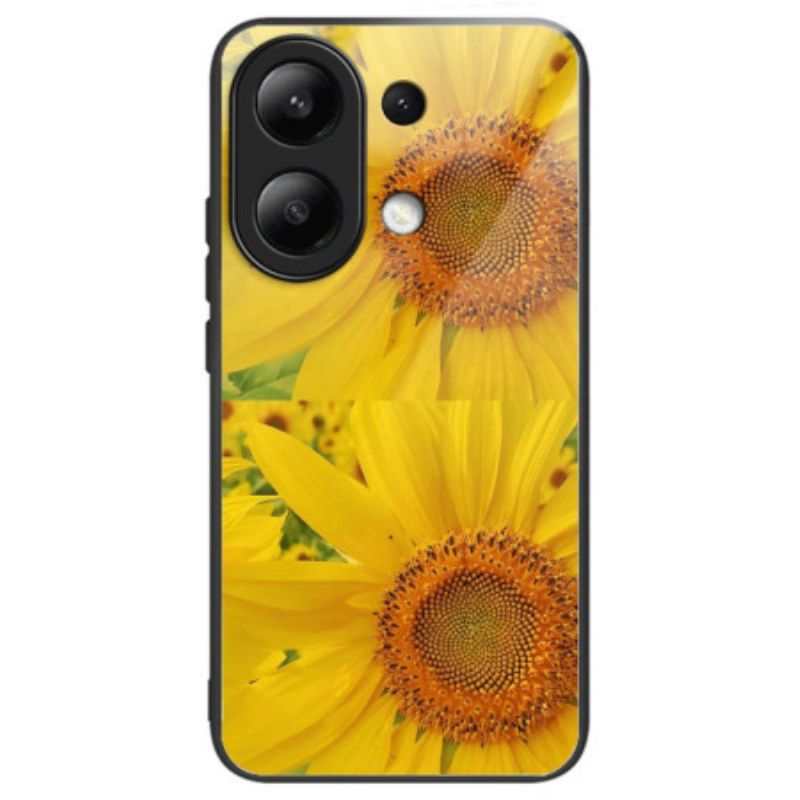 Hülle Für Xiaomi Redmi Note 13 4g Sonnenblumen-gehärtetes Glas