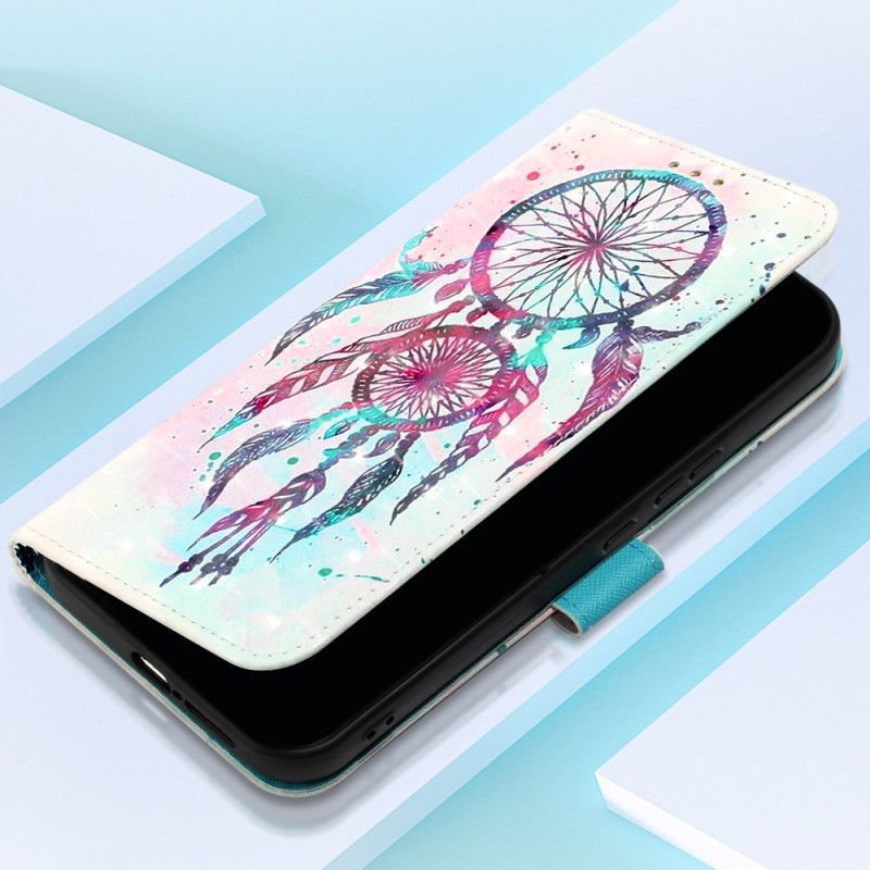 Lederhüllen Xiaomi Redmi Note 13 4g Handyhülle Aquarell-traumfänger