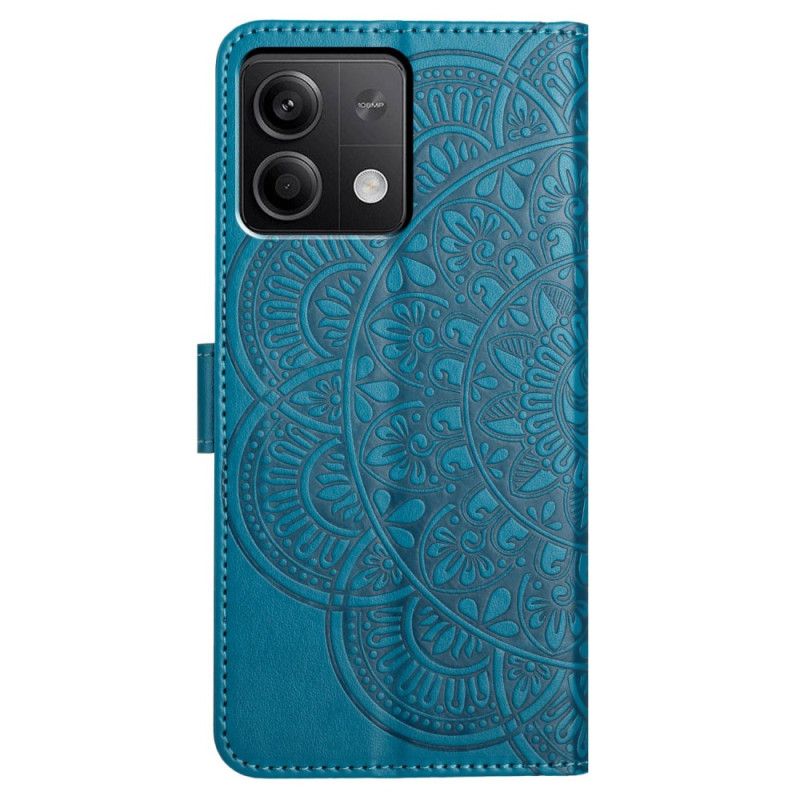 Lederhüllen Xiaomi Redmi Note 13 4g Handyhülle Mandala-druck Mit Riemen