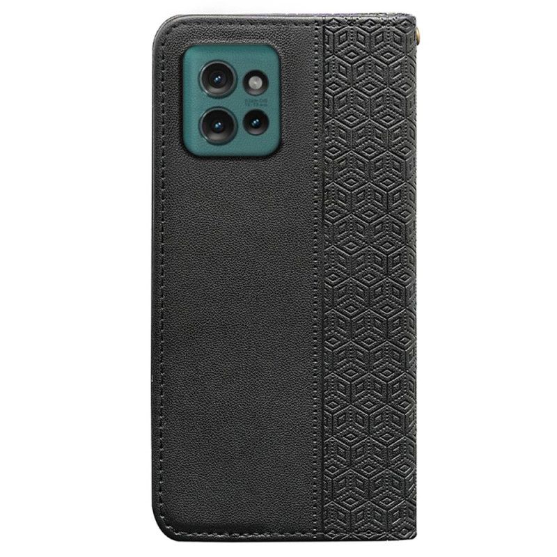 Flip Case Für Motorola Edge 50 Kariertes Muster