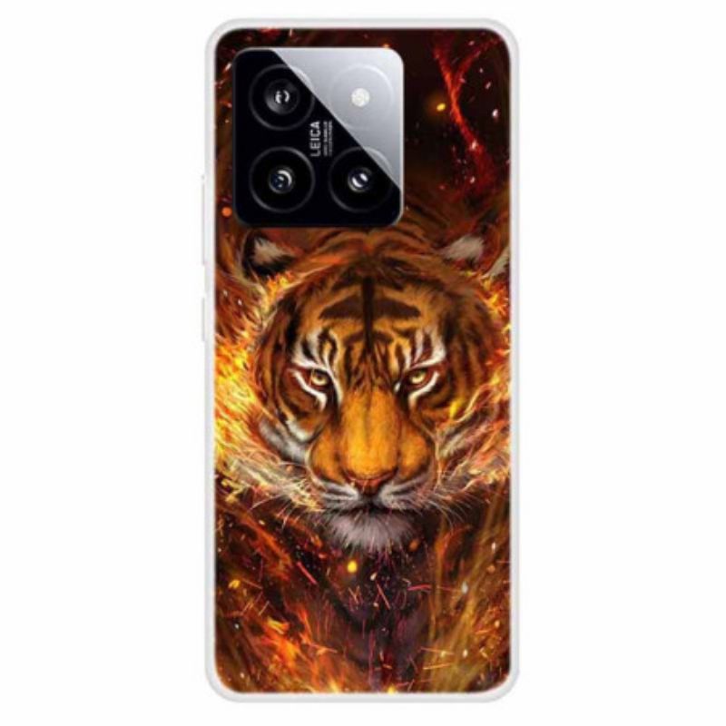 Hülle Xiaomi 14 Tiger In Flammen