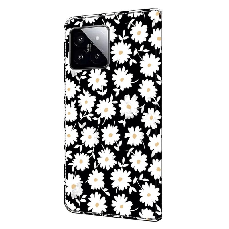 Lederhüllen Xiaomi 14 Handyhülle Blumen