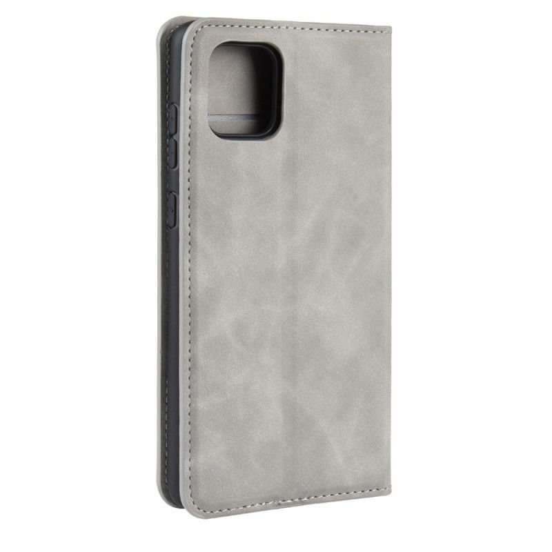 Flip Case Samsung Galaxy Note 10 Lite Schwarz Schicker Ledereffekt