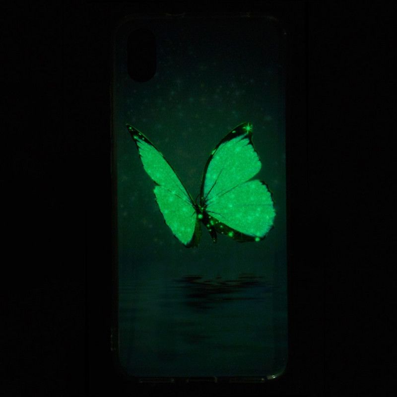 Hülle Xiaomi Redmi 7A Fluoreszierender Blauer Schmetterling