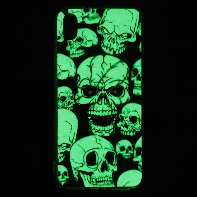 Hülle Xiaomi Redmi 7A Handyhülle Aufmerksamkeit Fluoreszierende Schädel