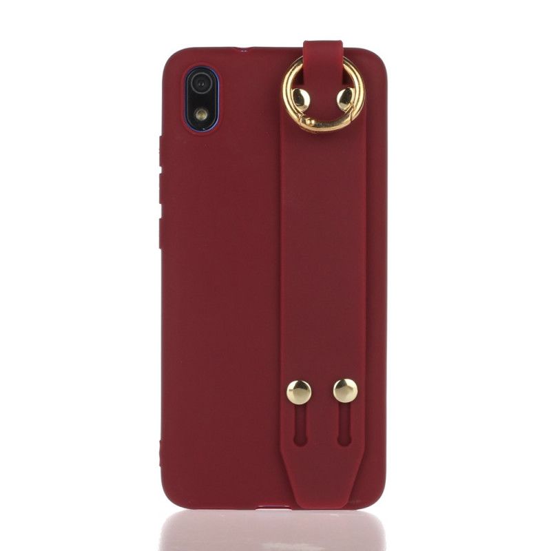 Hülle Xiaomi Redmi 7A Rot Silikon Mit Tragegurt