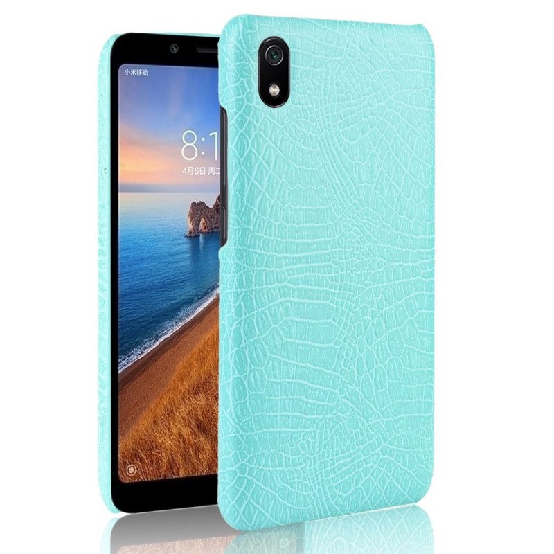 Hülle Xiaomi Redmi 7A Schwarz Krokodillederstil