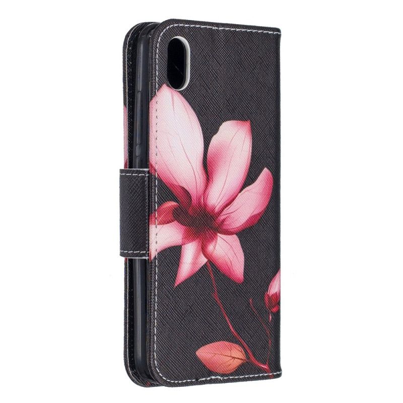 Lederhüllen Xiaomi Redmi 7A Handyhülle Rosa Blume