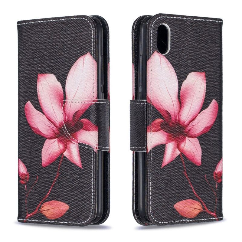 Lederhüllen Xiaomi Redmi 7A Handyhülle Rosa Blume