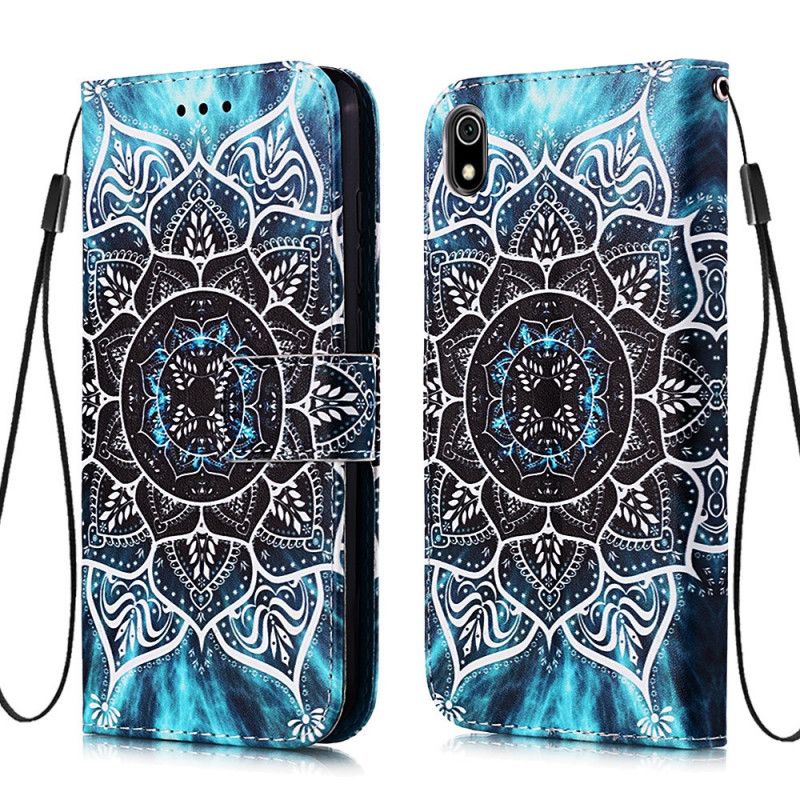 Lederhüllen Xiaomi Redmi 7A Schwarzes Tanga-Mandala