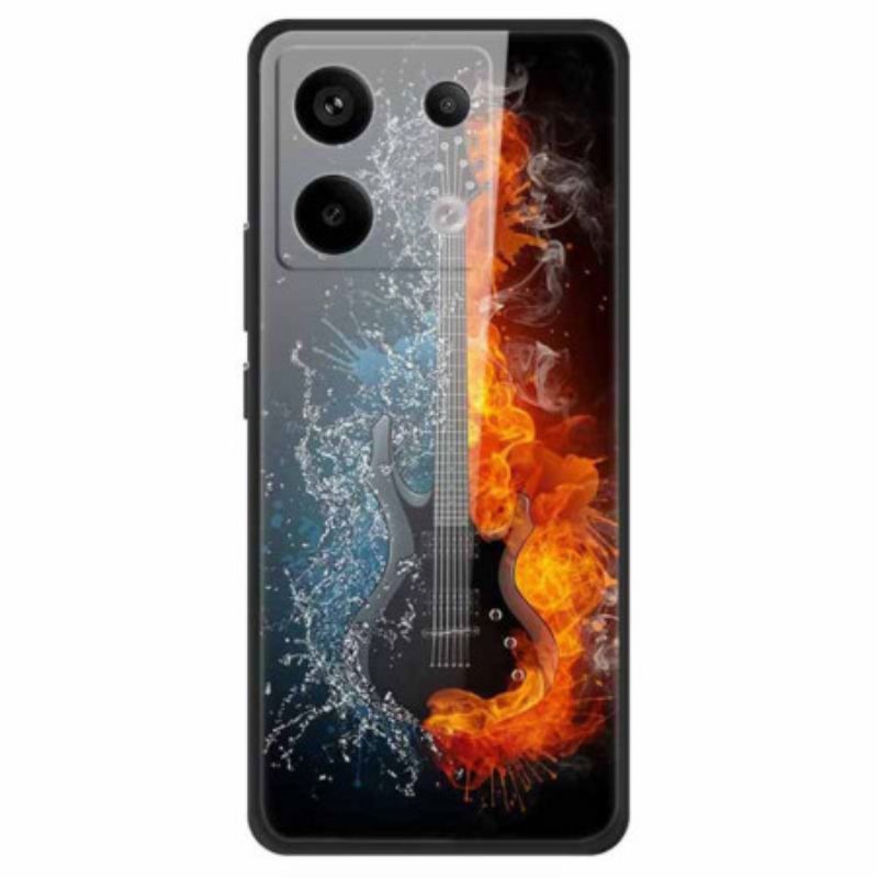 Hülle Xiaomi Redmi Note 13 Pro 5g Gitarre Aus Gehärtetem Glas Aus Eis Und Feuer