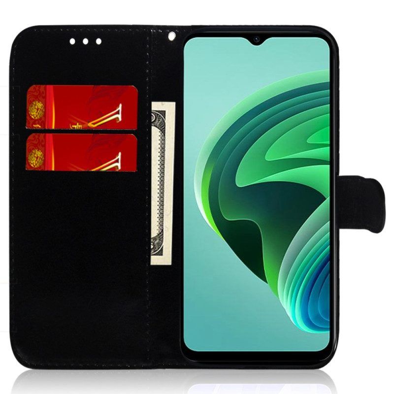 Flip Case Für Realme C35 Mit Kordel Riemchen-disco-stil