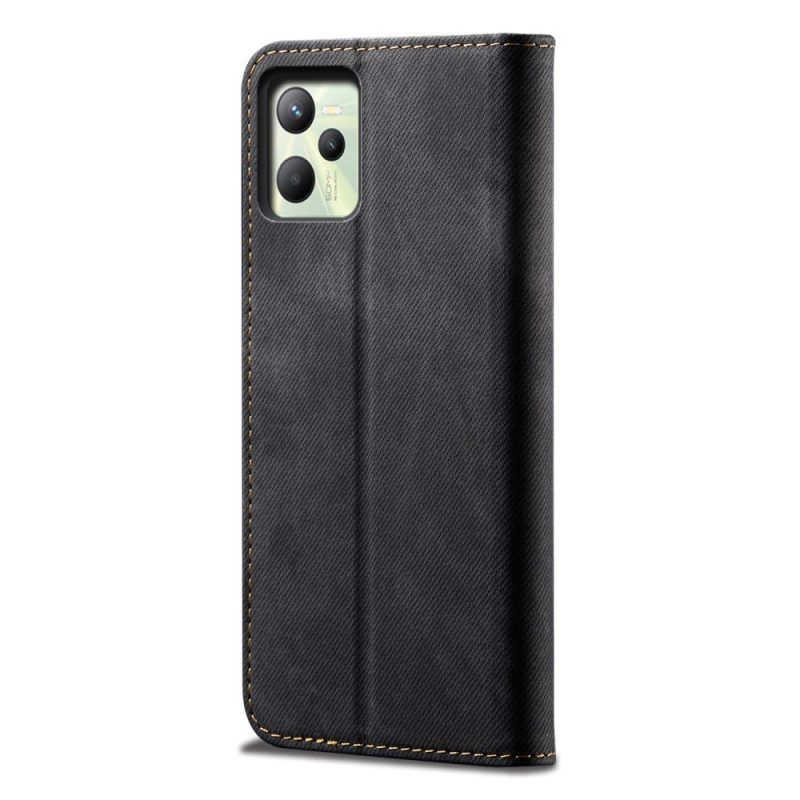 Schutzhülle Für Realme C35 Flip Case Jeans-textur