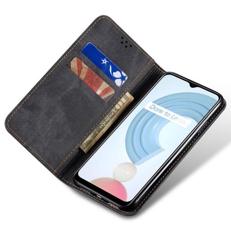 Schutzhülle Für Realme C35 Flip Case Jeans-textur