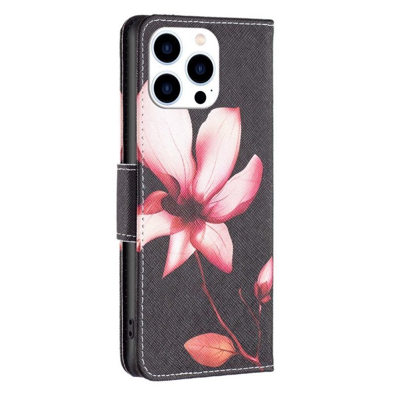 Flip Case Für iPhone 14 Pro Blume