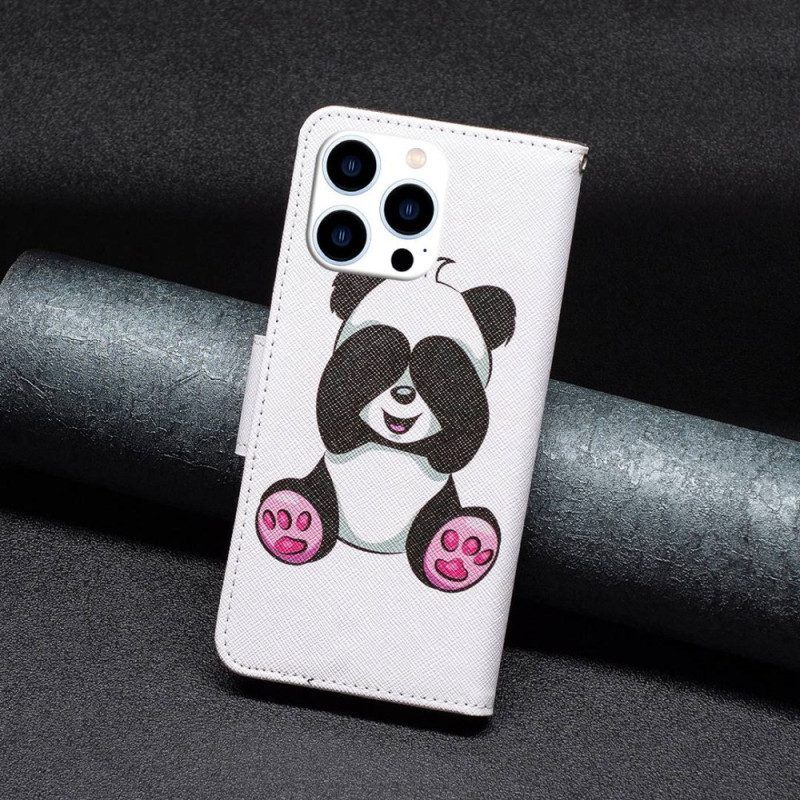 Flip Case Für iPhone 14 Pro Panda