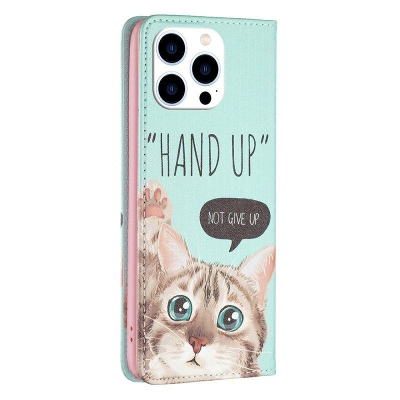 Schutzhülle Für iPhone 14 Pro Flip Case Hand-up