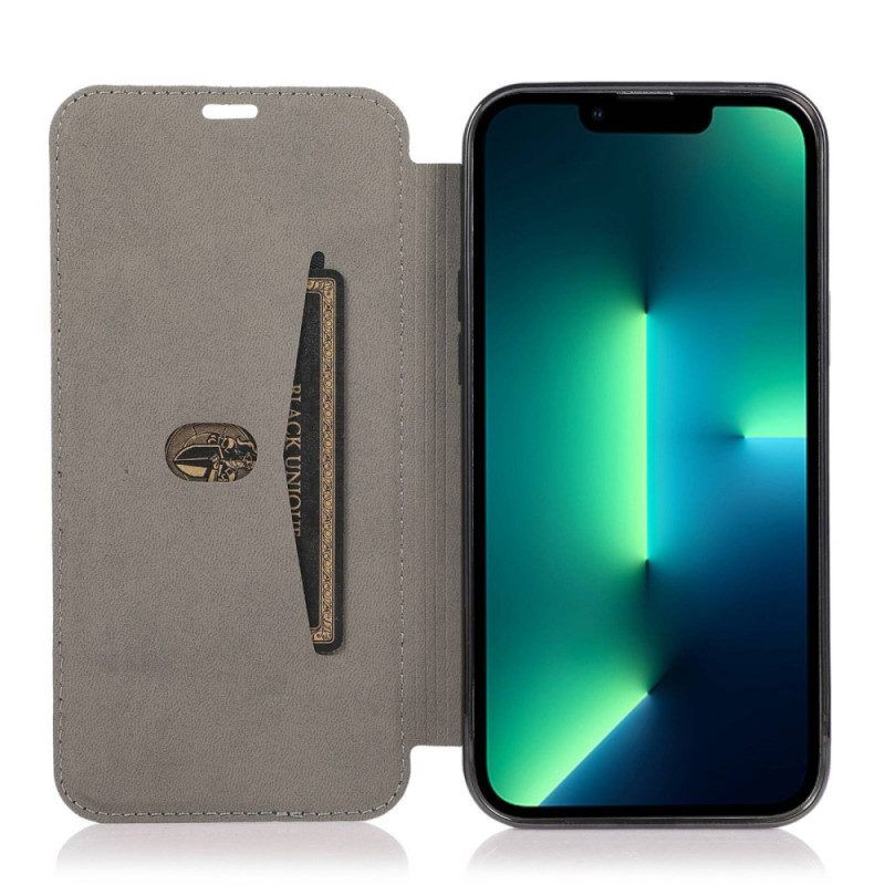 Schutzhülle Für iPhone 14 Pro Flip Case Kartenhalter Aus Kunstleder