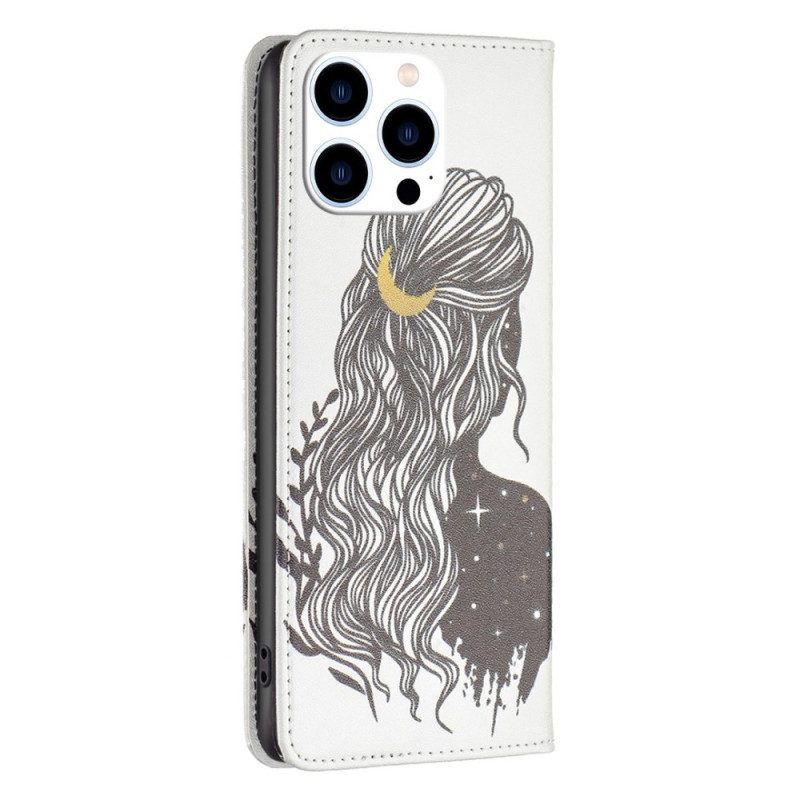 Schutzhülle Für iPhone 14 Pro Flip Case Schöne Haare