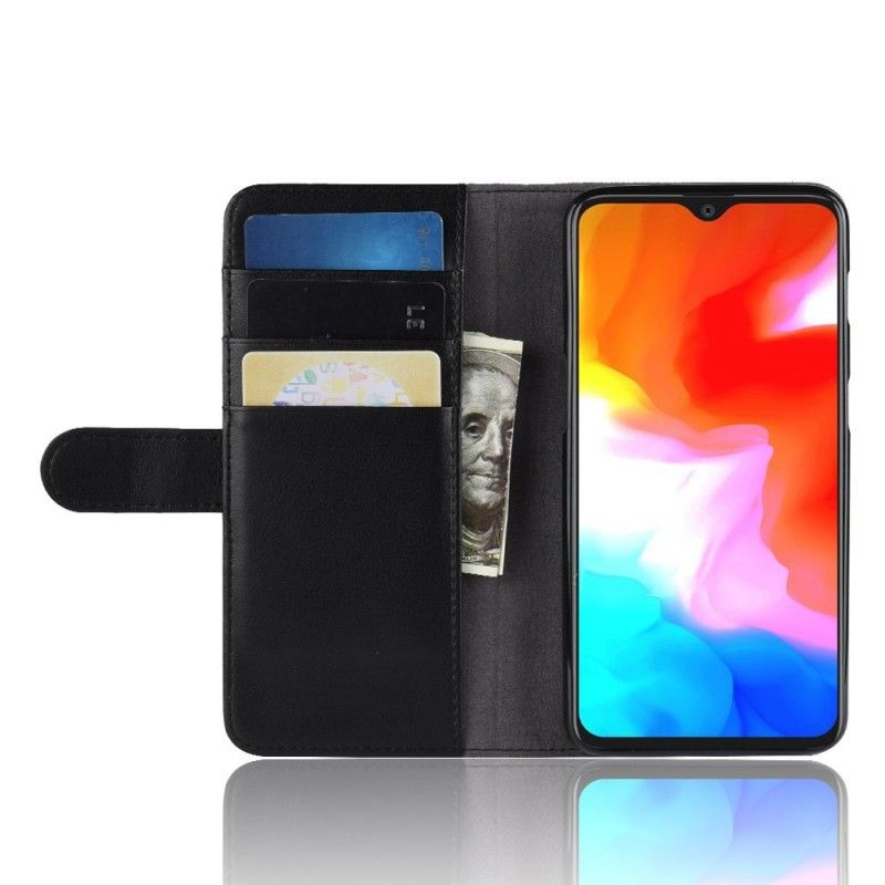 OnePlus 6T Schwarz Gespaltenes Leder