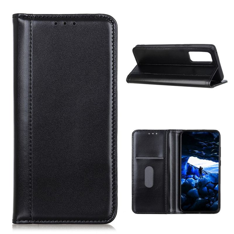 Flip Case Xiaomi Mi 10T / 10T Pro Schwarz Dezentes Spaltleder