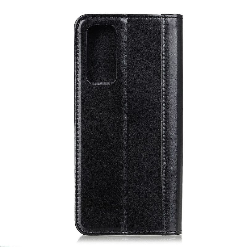 Flip Case Xiaomi Mi 10T / 10T Pro Schwarz Dezentes Spaltleder